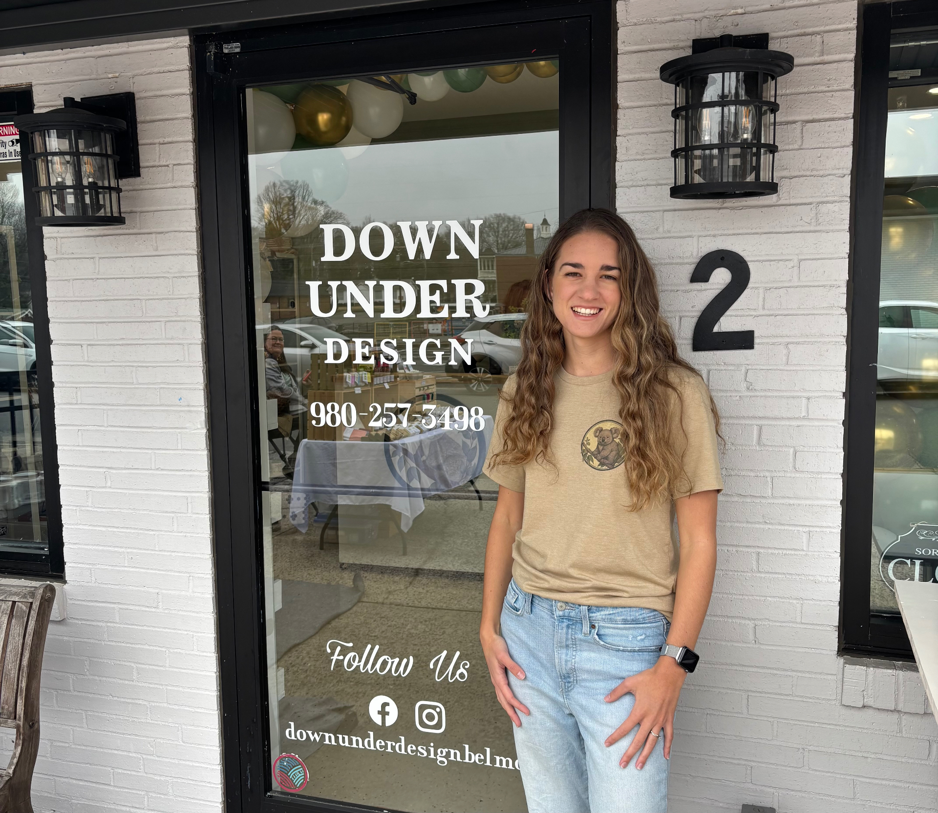Founder of Down Under D.I.Y. at the storefront
